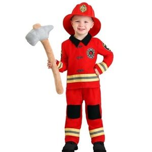 Toddler firefighter Halloween costume